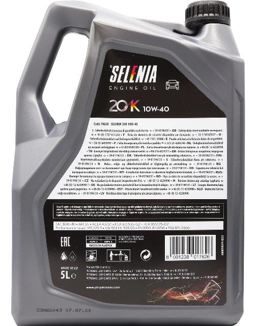 Selenia 20K Engine Oil 5ltr