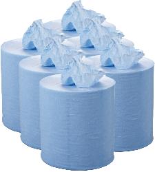 2 Ply Blue Centrefeed Roll (6 Pack)